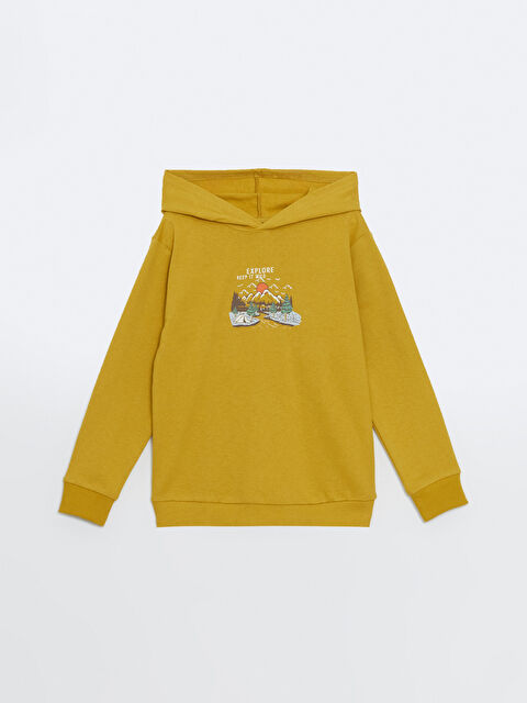 LCW ECO Kapüşonlu Erkek Çocuk Sweatshirt - W4IR03Z4-GK5