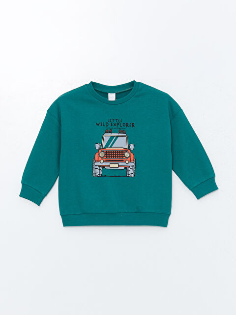 LCW ECO Bisiklet Yaka Uzun Kollu Baskılı Erkek Bebek Sweatshirt - W4IR81Z1-H0B