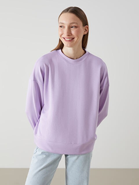 LCW Vision Crew Neck Oversize Women's Sweatshirt - W4IS45Z8-KLK