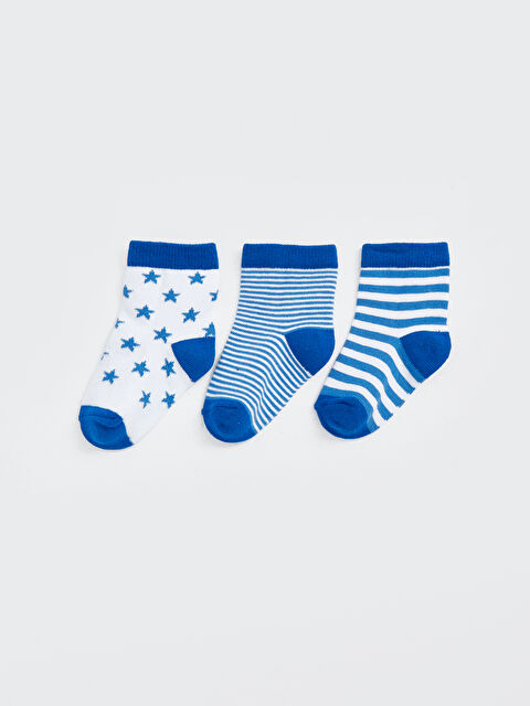 LCW ECO Baskılı Erkek Bebek Soket Çorap 3'lü - W4IT09Z1-J5E