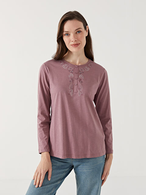 LCW Grace Bisiklet Yaka Çiçekli Kadın Bluz - W4IT79Z8-H6F