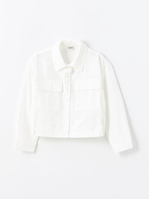 LCW Kids Uzun Kollu Kız Çocuk Gömlek Ceket - W4IU13Z4-R9J