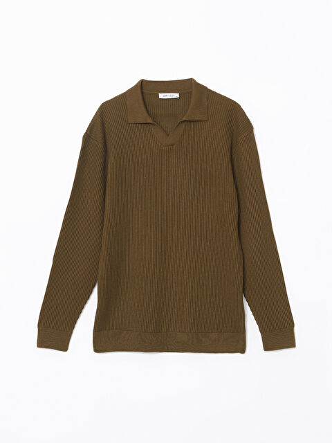 LCW Vision Polo Yaka Uzun Kollu Erkek Triko Kazak - W4IU53Z8-J2L