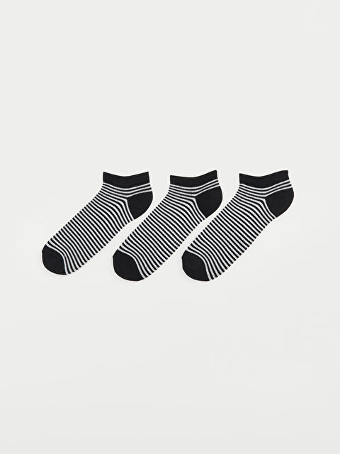 LCW ECO Çizgili Erkek Patik Çorap 3'lü - W4IU84Z8-LEG