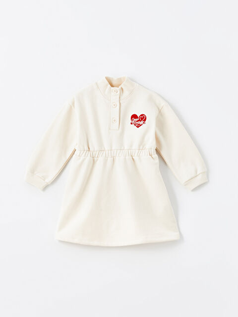 LCW Kids Dik Yaka Uzun Kollu Kız Bebek Elbise - W4IV61Z1-FT0