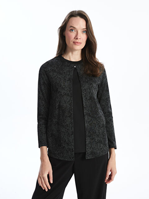 LCW Grace Bisiklet Yaka Desenli Kadın Bluz - W4IY32Z8-MHS