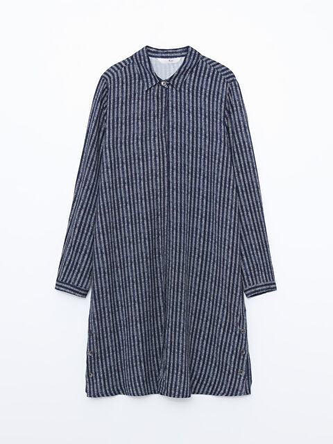 LCW Grace Gömlek Yaka Çizgili Kadın Tunik - W4IY40Z8-LSJ