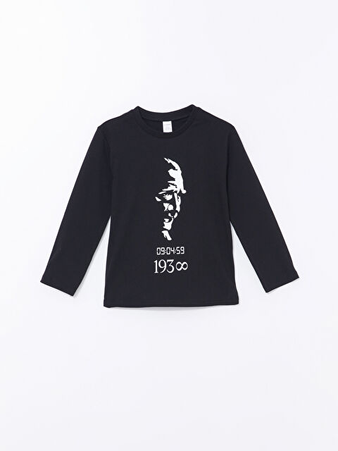 LCW Kids Bisiklet Yaka Atatürk Baskılı Erkek Bebek Tişört - W4IY60Z1-CVL