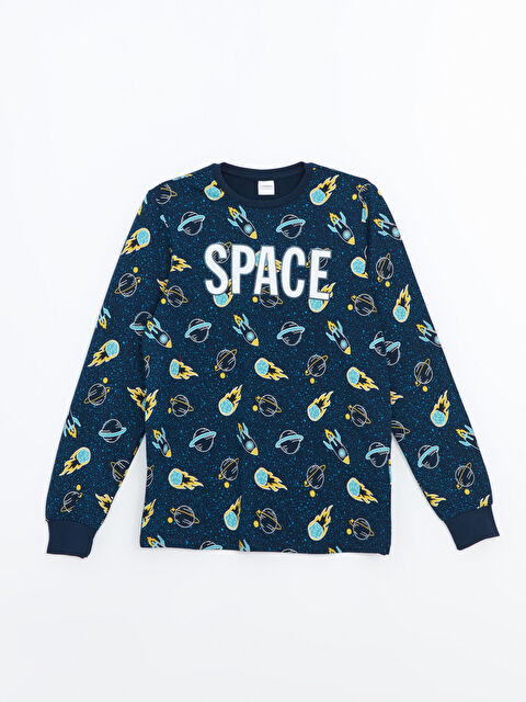 LCW Kids Bisiklet Yaka Erkek Çocuk Pijama Üst - W4J027Z4-LSJ