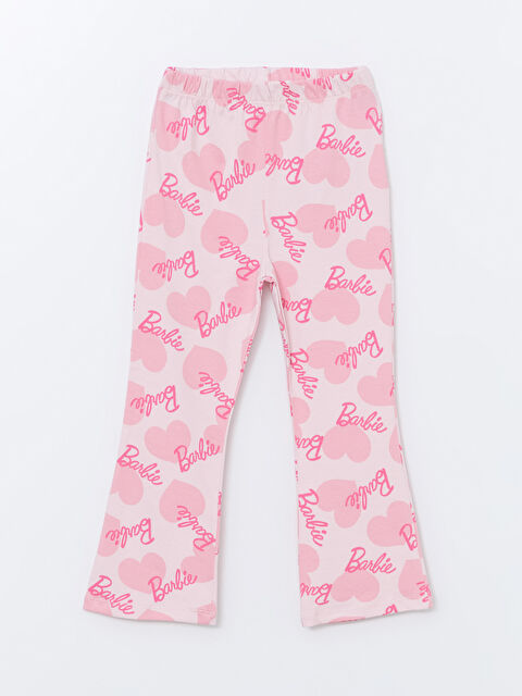 LCW Kids Beli Lastikli Barbie Baskılı Kız Bebek Tayt - W4J051Z1-LT4