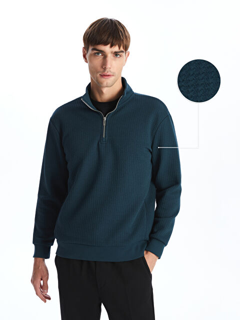 LCW Vision Dik Yaka Erkek Sweatshirt - W4J146Z8-L1R