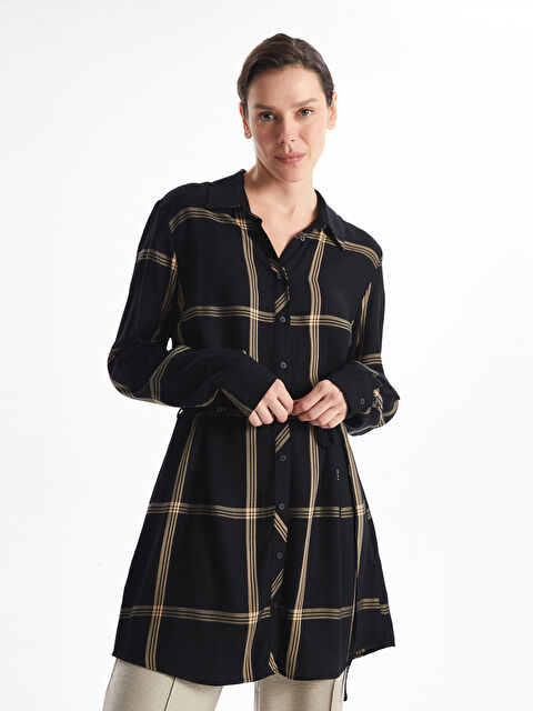 LCWAIKIKI Classic Ekose Kadın Gömlek Tunik - W4J253Z8-LKX