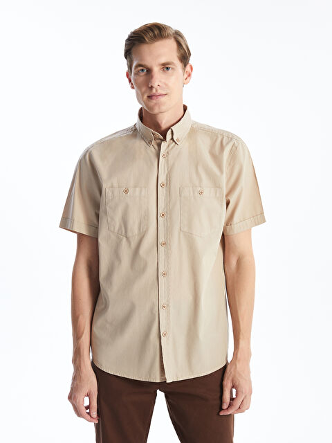 LCWAIKIKI Classic Regular Fit Short Sleeve Men's Shirt - W4J276Z8-QYX