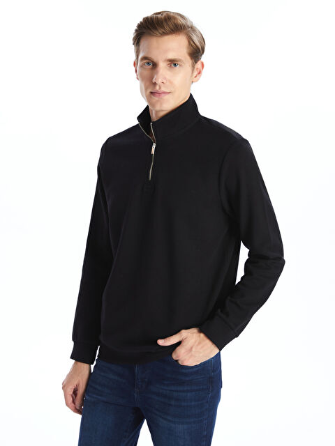 LCWAIKIKI Classic Dik Yaka Erkek Sweatshirt - W4J277Z8-CVL