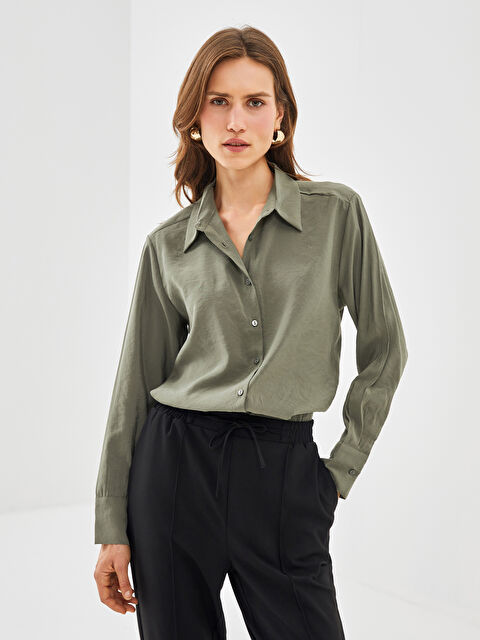 LCWAIKIKI Classic Loose Fit Kadın Gömlek - W4J372Z8-R1D