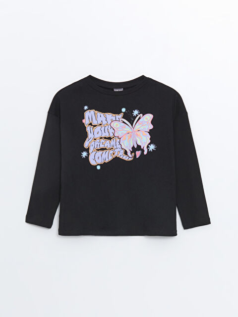 LCW ECO Bisiklet Yaka Kız Çocuk Tişört - W4J392Z4-RQL