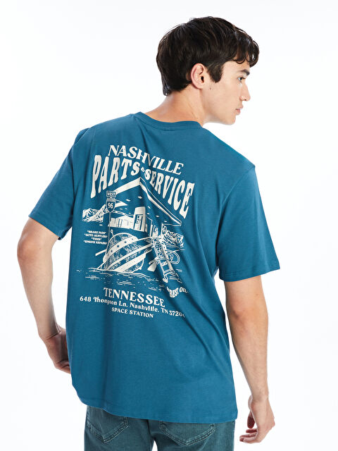 XSIDE Bisiklet Yaka Kısa Kollu Baskılı Penye Erkek Tişört - W4J406Z8-YA8