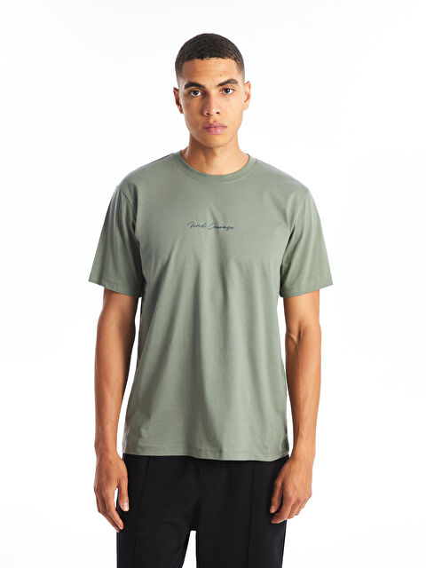 XSIDE Bisiklet Yaka Kısa Kollu Baskılı Penye Erkek Tişört - W4J412Z8-S8V