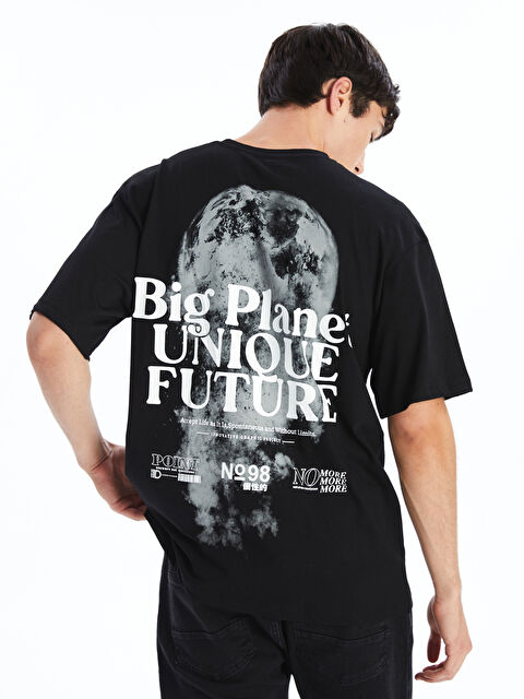 XSIDE Bisiklet Yaka Kısa Kollu Baskılı Penye Erkek Tişört - W4J413Z8-CVL