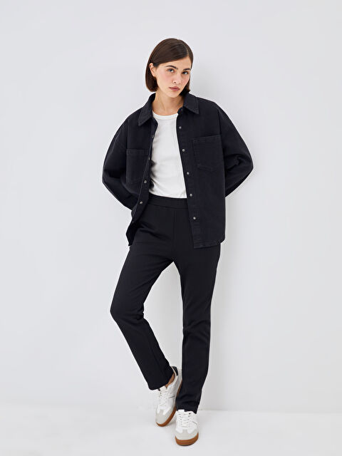 LC WAIKIKI Beli Lastikli Kadın Kalın Eşofman Altı - W4J505Z8-CVL