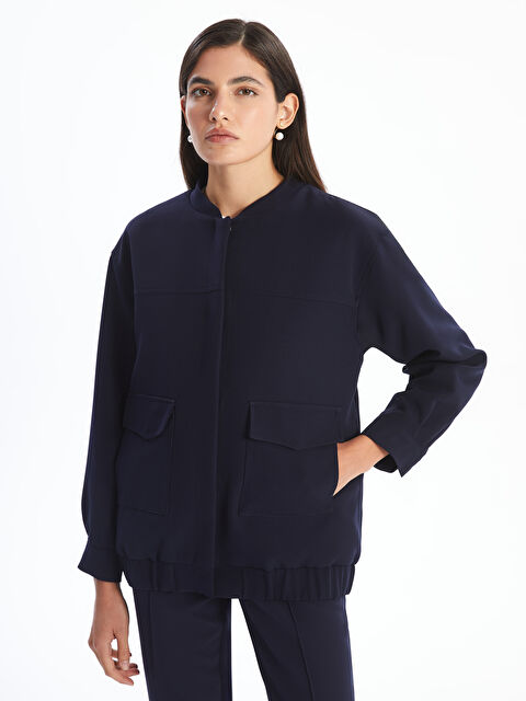 LCWAIKIKI Classic Düz Uzun Kollu Kadın Kolej Ceket - W4J553Z8-JHE