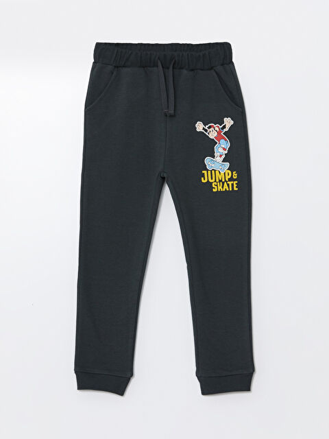 LCW Kids Beli Lastikli Nostaljik Maymun Erkek Bebek Jogger Eşofman Alt - W4J677Z1-R4W