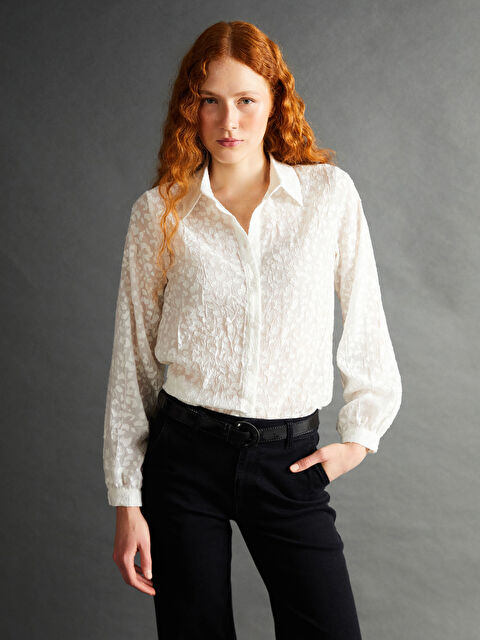 LCW Vision Desenli Kadın Gömlek - W4J724Z8-R9J