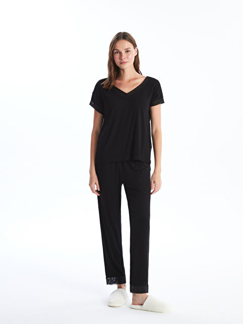 LCW DREAM V-Neck Women's Pyjama Set - W4J898Z8-CVL