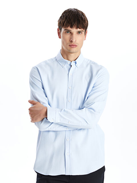 SOUTHBLUE Regular Fit Uzun Kollu Poplin Erkek Gömlek - W4J943Z8-CYK