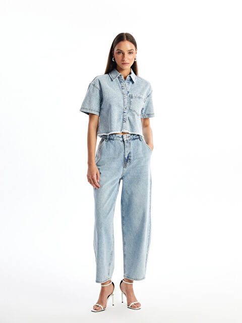 LCW Jeans Balloon Fit Kadın Jean Pantolon - W4JA26Z8-311