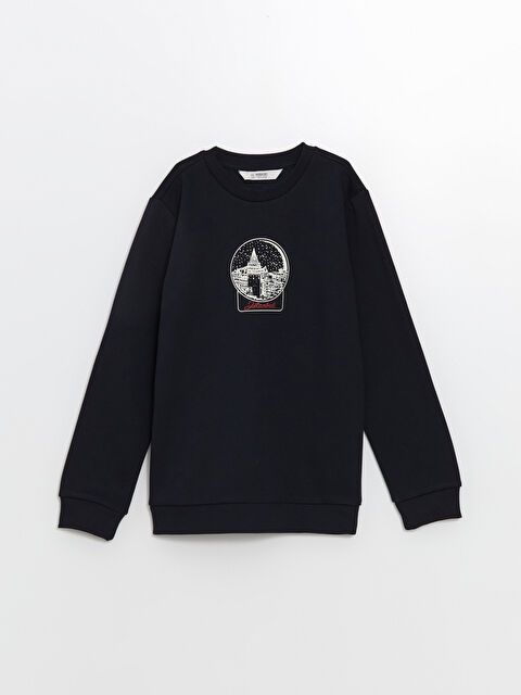 XSIDE Bisiklet Yaka Erkek Kalın Çocuk Kalın Sweatshirt - W4JA35Z4-RFD