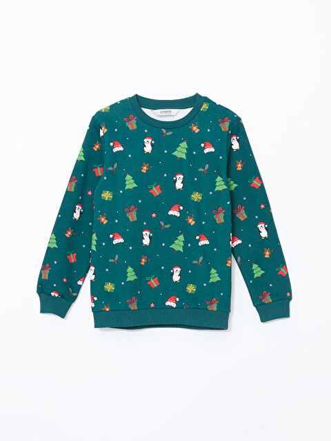 XSIDE Yılbaşı Temalı Erkek Çocuk Kalın Sweatshirt - W4JA43Z4-SBQ