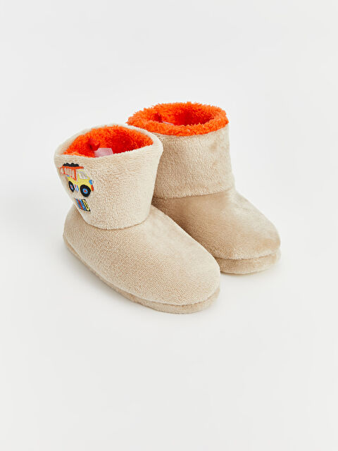 LCW STEPS Pelüş Nakışlı Erkek Çocuk Ev Botu - W4JB45Z4-CR8