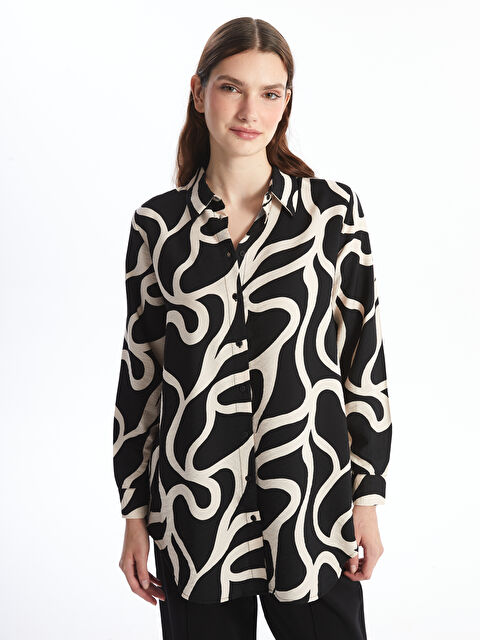 LCWAIKIKI Classic Desenli Kadın Gömlek Tunik - W4JB85Z8-LQJ