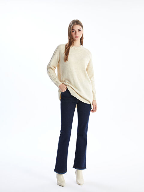 LCW Modest Mars Flare Kadın Jean Pantolon - W4JC10Z8-507