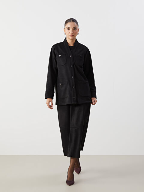 LCWAIKIKI Classic Beli Fermuarlı Süet Kadın Etek - W4JC49Z8-CVL