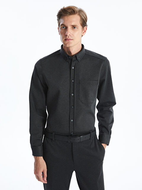 LCWAIKIKI Classic Regular Fit Uzun Kollu Erkek Gömlek - W4JD91Z8-CWN