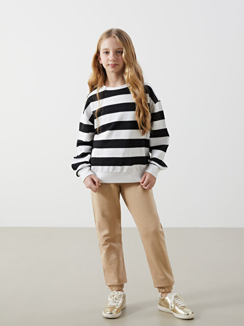 LCW Kids Beli Lastikli Kız Çocuk Jogger Eşofman Altı - W4JE04Z4-PE7