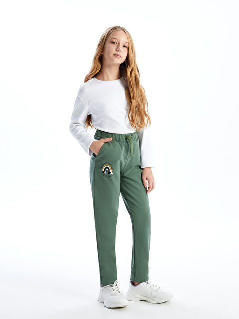LCW Kids Beli Lastikli Kız Çocuk Jogger Eşofman Altı - W4JE05Z4-GQQ