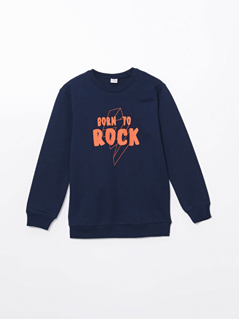 LCW Kids Bisiklet Yaka Erkek Çocuk Sweatshirt - W4JE38Z4-HFH