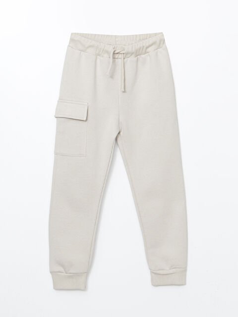 LCW Kids Beli Lastikli Kalın Basic Erkek Çocuk Jogger Eşofman Altı - W4JH05Z1-FKQ