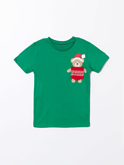 LCW Kids Bisiklet Yaka Baskılı Erkek Bebek Tişört - W4JH62Z1-R33