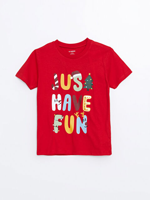 LCW Kids Bisiklet Yaka Baskılı Erkek Bebek Tişört - W4JH63Z1-HJY