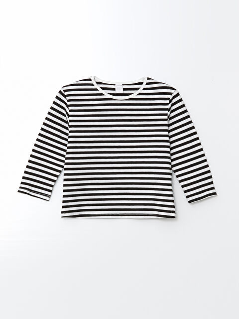 LCW Kids Bisiklet Yaka Uzun Kollu Kız Çocuk Tişört - W4JI71Z1-LQJ