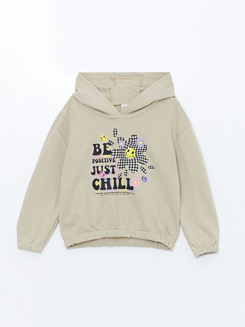 LCW ECO Kapüşonlu Kız Çocuk Sweatshirt - W4JJ09Z4-FGZ