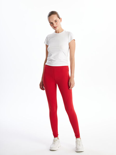 KOOR SPORT Beli Lastikli Baskılı Kadın Spor Tayt - W4JJ29Z8-GZL