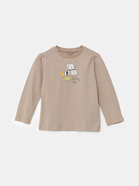 LCW ECO Bisiklet Yaka Baskılı Erkek Bebek Tişört - W4JK16Z1-GHA