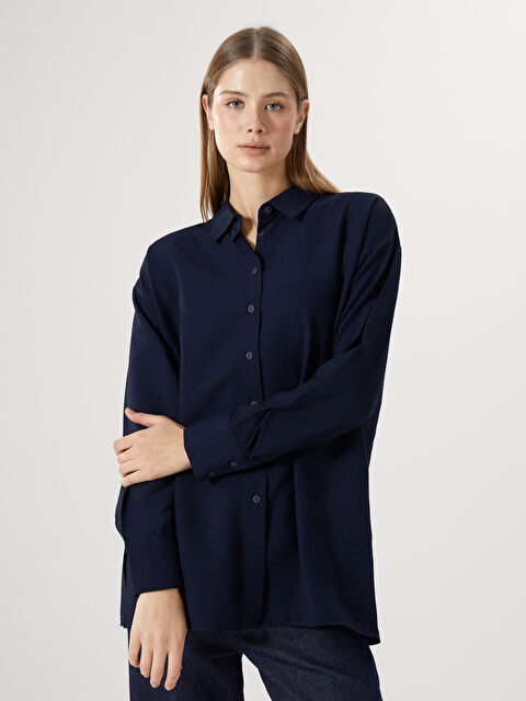 LCWAIKIKI Classic Oversize Kadın Gömlek - W4JK40Z8-YGH