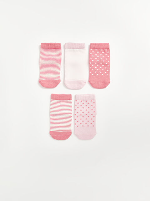LCW baby Printed Baby Girls' Ankle Socks 5-packs - W4JL19Z1-FKR