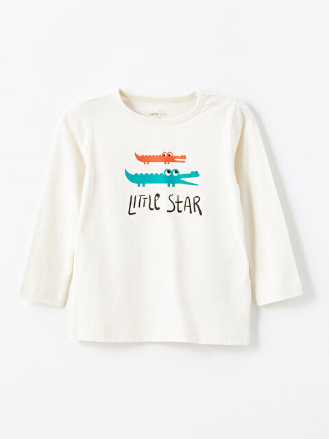 LCW ECO Bisiklet Yaka Baskılı Erkek Çocuk Tişört - W4JL24Z1-QVW